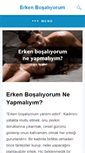Mobile Screenshot of erkenbosaliyorum.com